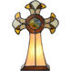 Evelyn 9 inch 7.00 watt Tiffany Art Glass Table Lamp Portable Light