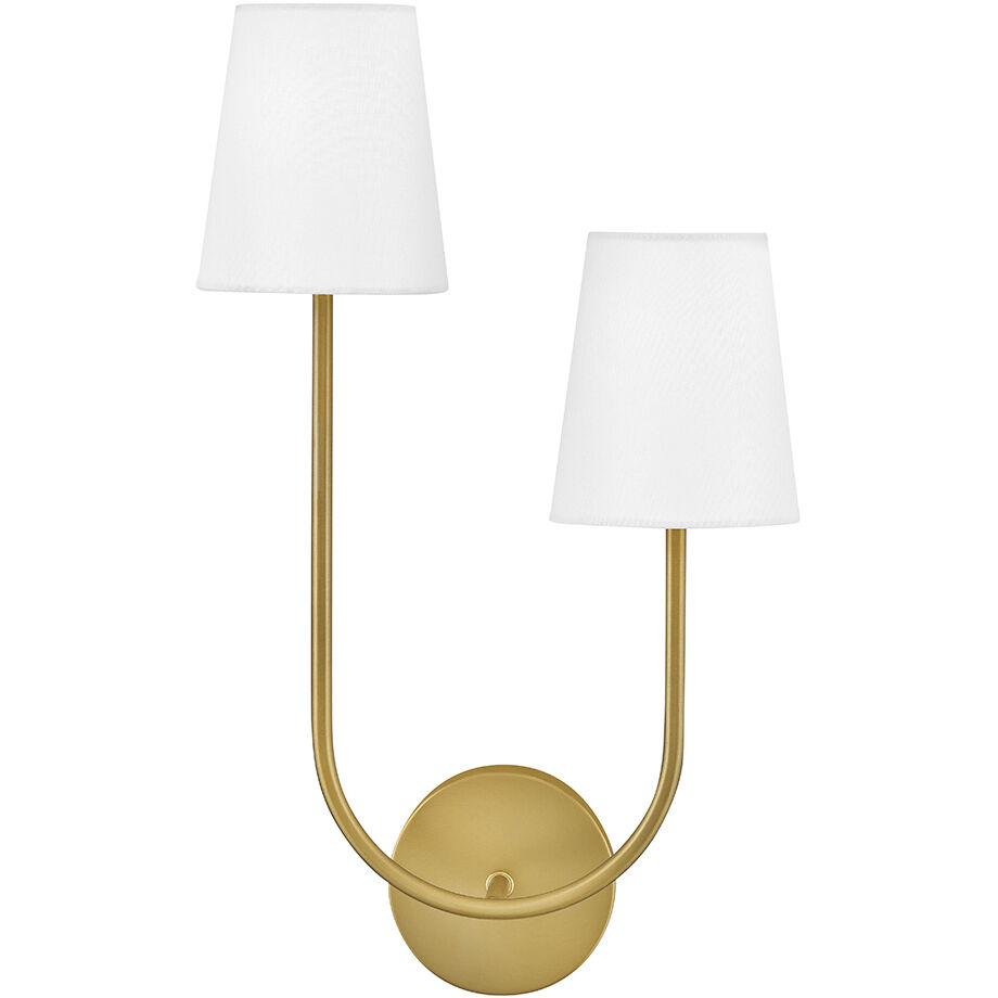 Cora Sconce Wall Light in Lacquered Brass