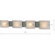 Pannelli Vanity Light Wall Light in White Alabaster Glass, Stainless Steel