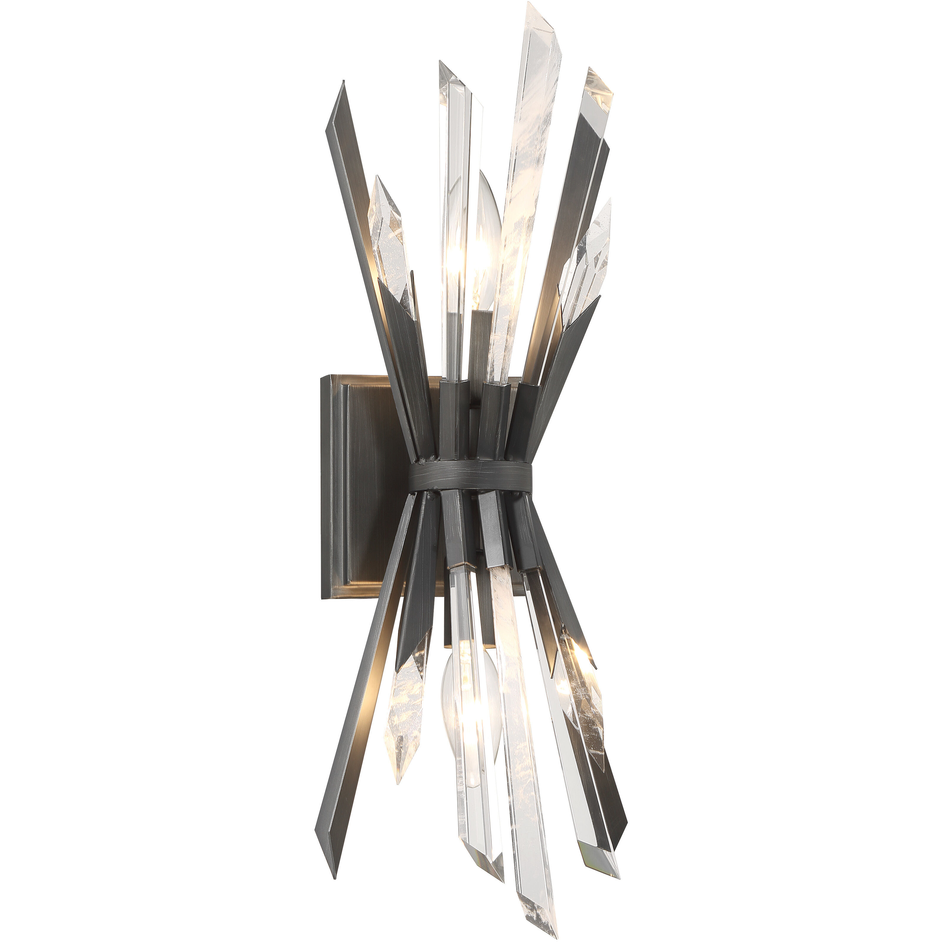 Elsa 2 Light 6.63 inch Midnight Graphite Wall Sconce Wall Light