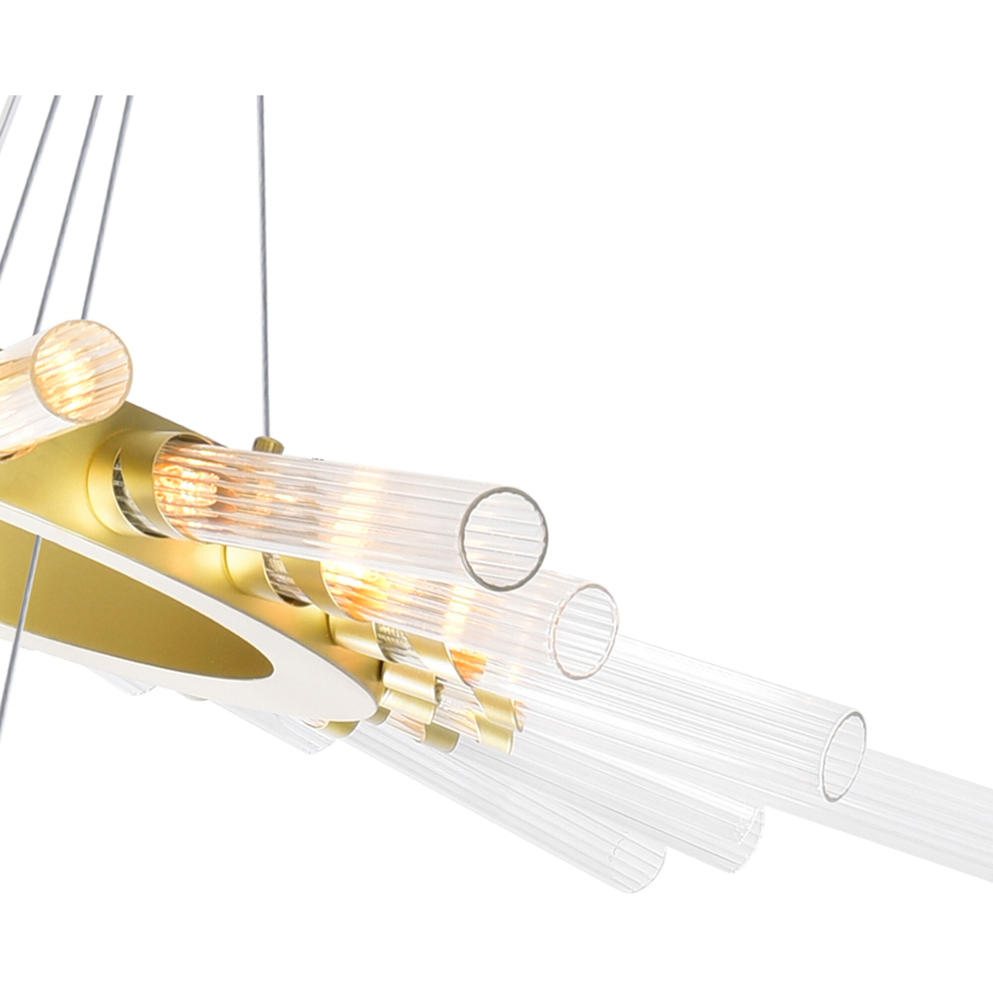 Collar LED 48 inch Satin Gold Chandelier Ceiling Light