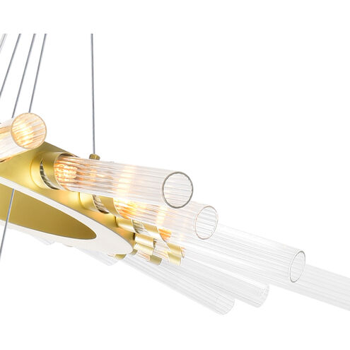 Collar LED 48 inch Satin Gold Chandelier Ceiling Light