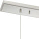 Forest LED 30 inch Brushed Nickel Linear Chandelier Ceiling Light in Brushed Nickel Steel, 2, 13