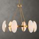 Oviform 6 Light 30.25 inch Warm Brass Chandelier Ceiling Light