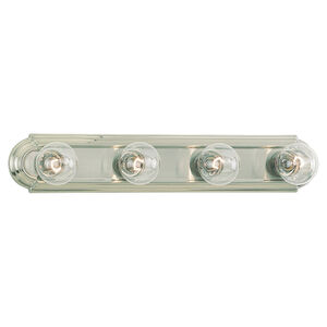 De-Lovely 4 Light 24 inch Brushed Nickel Bath Vanity Wall Sconce Wall Light