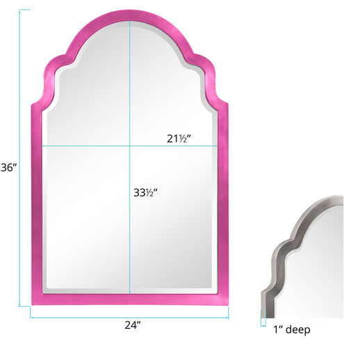 Sultan 36 X 24 inch Glossy Hot Pink Wall Mirror