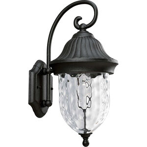 May 1 Light 17 inch Textured Black Outdoor Wall Lantern