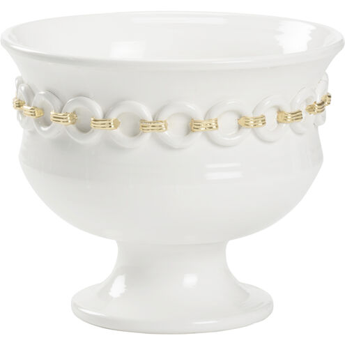 Shackleford White/Cream and Gold Planter