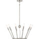 Royalty 10 Light 22.75 inch Brushed Nickel Chandelier Ceiling Light