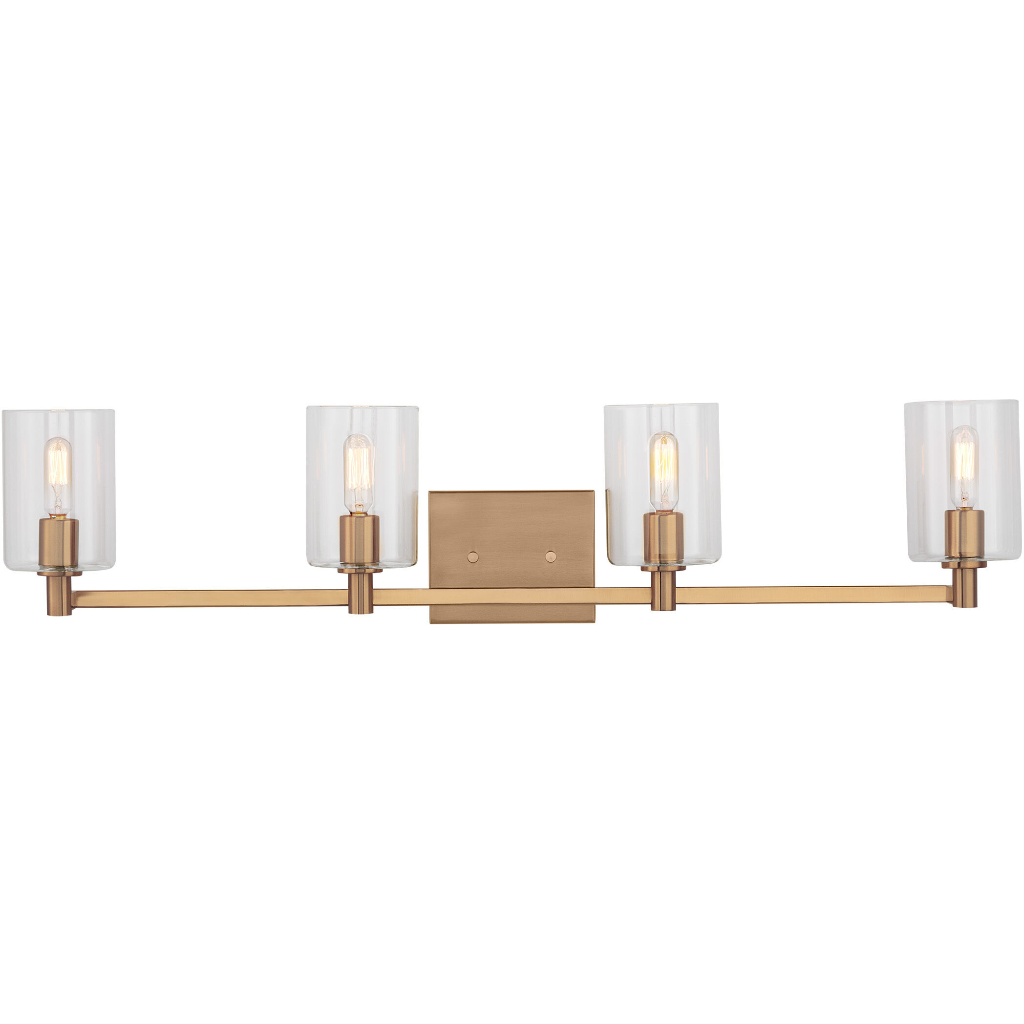 Fullton 4 Light 35 inch Satin Brass Bath Vanity Wall Light