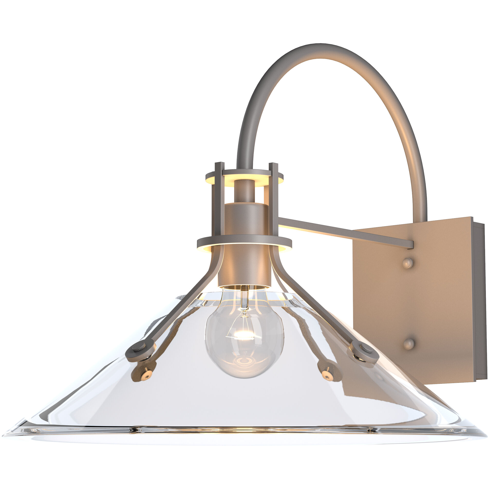 Henry 1 Light 12.9 inch Coastal Burnished Steel Outdoor Sconce in Clear, Large