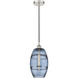 Edison Vaz 1 Light 8 inch Polished Nickel Cord Hung Mini Pendant Ceiling Light