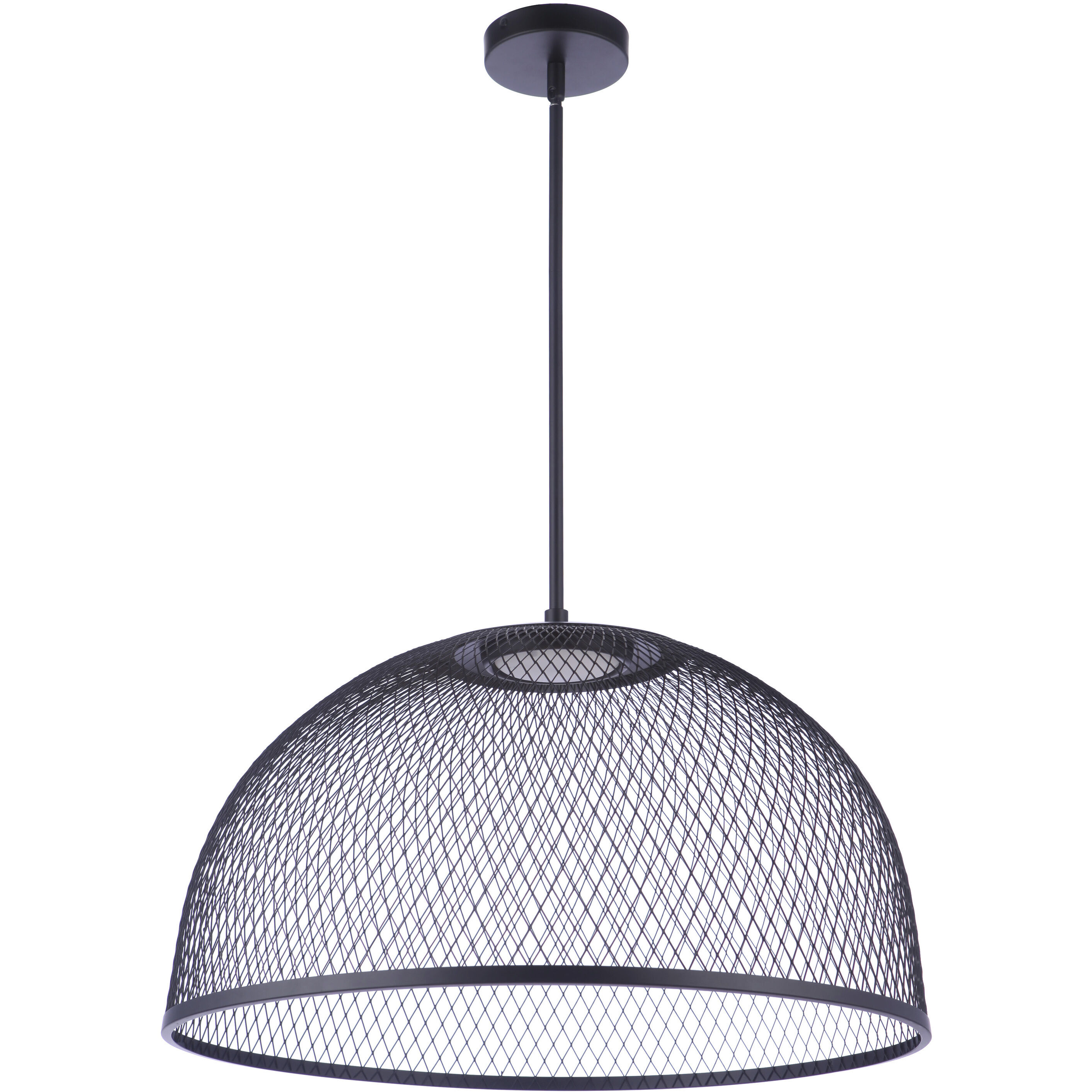 Sculptural Statement LED 24.25 inch Flat Black Pendant Ceiling Light