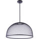 Sculptural Statement LED 24.25 inch Flat Black Pendant Ceiling Light