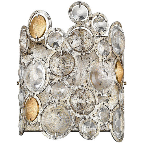Vitozzi 1 Light 8 inch Antique Silver Leaf Sconce Wall Light