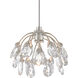 Crystal Bud 30 Light 56 inch Painted Silver/Contemporary Silver Leaf Multi-Drop Pendant Ceiling Light