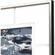 Imprint Blue and Black and Metallic Framed Art