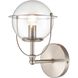 Langford 1 Light 8 inch Satin Nickel Vanity Light Wall Light