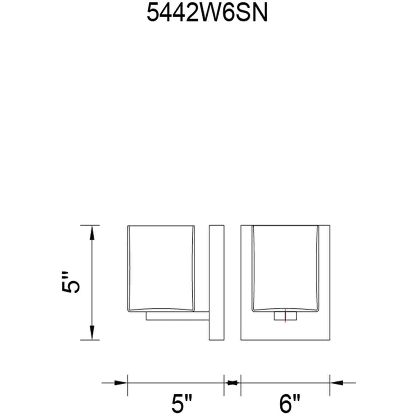 Satin Nickle 1 Light 6 inch Satin Nickel Bathroom Sconce Wall Light