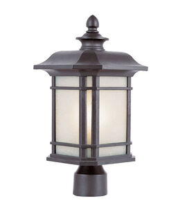 San Miguel 1 Light 14 inch Black Outdoor Postmount Lantern
