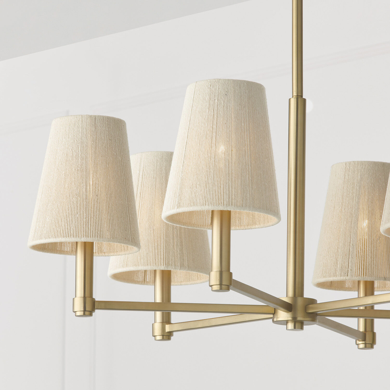 Mira 6 Light 30 inch Matte Brass Chandelier Ceiling Light