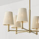 Mira 6 Light 30 inch Matte Brass Chandelier Ceiling Light