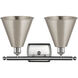 Ballston Cone 2 Light 18 inch Brushed Satin Nickel Bath Vanity Light Wall Light