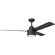 Jovie 58 LED 58 inch Midnight Black with Midnight Black/American Walnut reversible blades Indoor/Outdoor Ceiling Fan