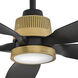 Bodin 64 inch Heritage Brass with Matte Black with Matte Black Blades Smart Fan