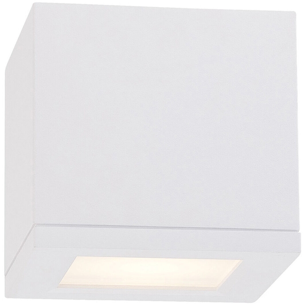 Rubix LED 5 inch White Outdoor Flush