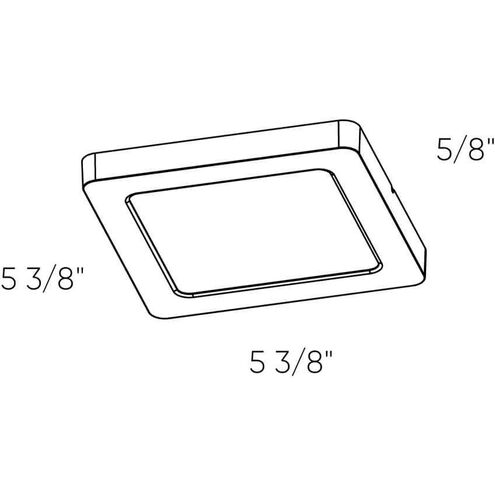 Essential LED 5.5 inch White Flushmount Ceiling Light, Slim