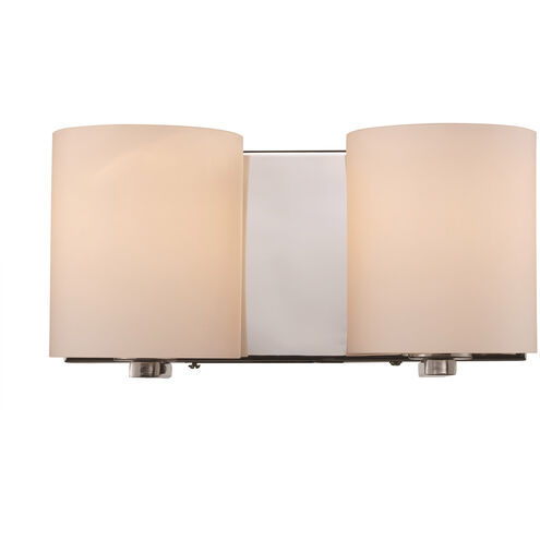 Simona 2 Light 12 inch Polished Chrome Vanity Bar Wall Light