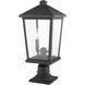 Beacon 2 Light 21.5 inch Black Outdoor Pier Mounted Fixture in 8.25