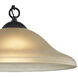 Conway 1 Light 15 inch Oil Rubbed Bronze Pendant Ceiling Light in Light Amber Glass