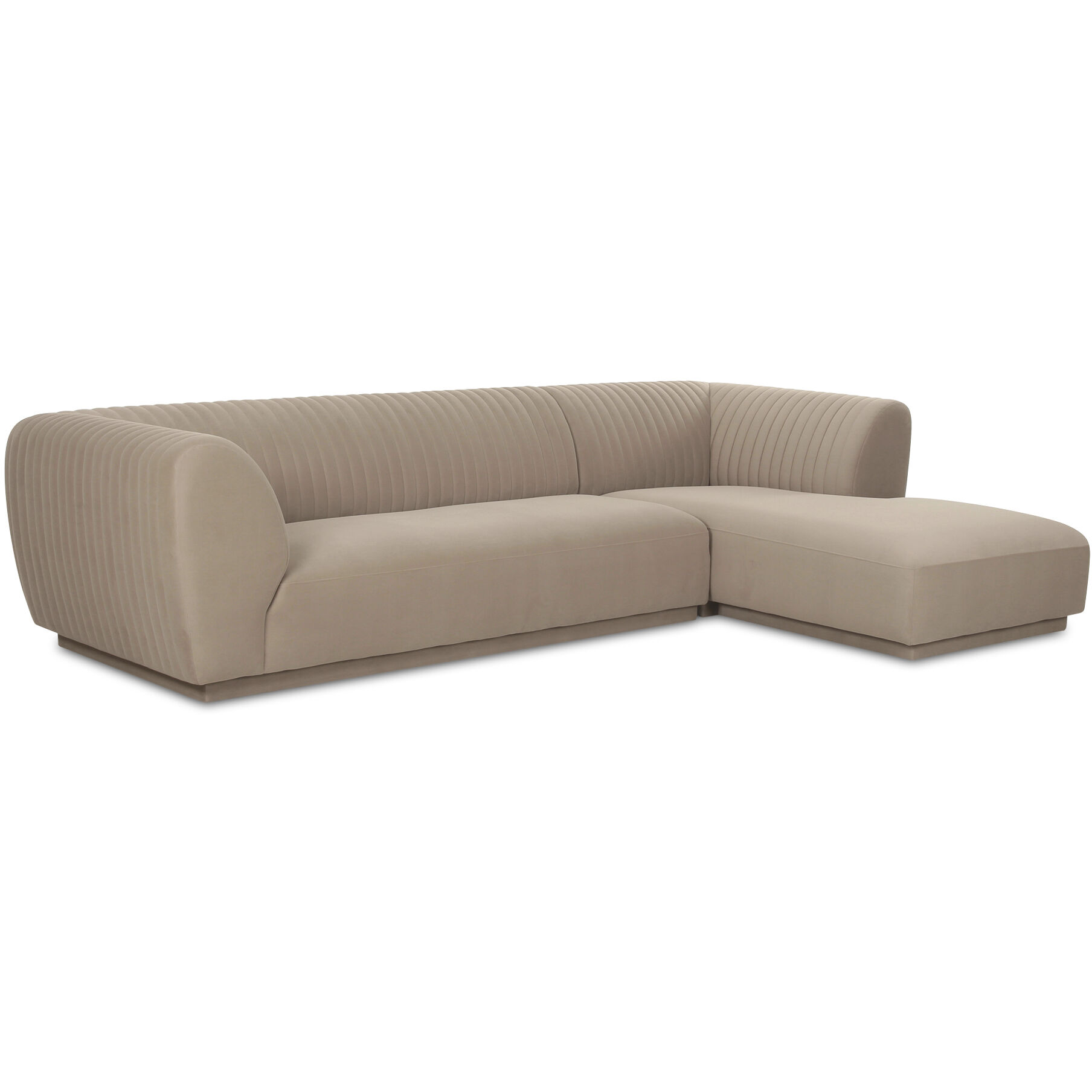 Zandro Beige Sectional, Right