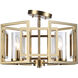 Marco 4 Light 16 inch Brushed Champagne Brass Flush Mount Ceiling Light