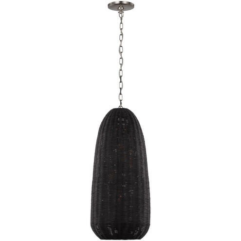 Chapman & Myers Kokomo LED 15 inch Polished Nickel Elongated Pendant Ceiling Light