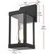 Peter 1 Light 11 inch Black Outdoor Wall Sconce