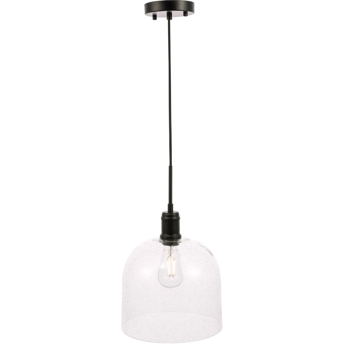 Gabe 1 Light 10 inch Black Pendant Ceiling Light