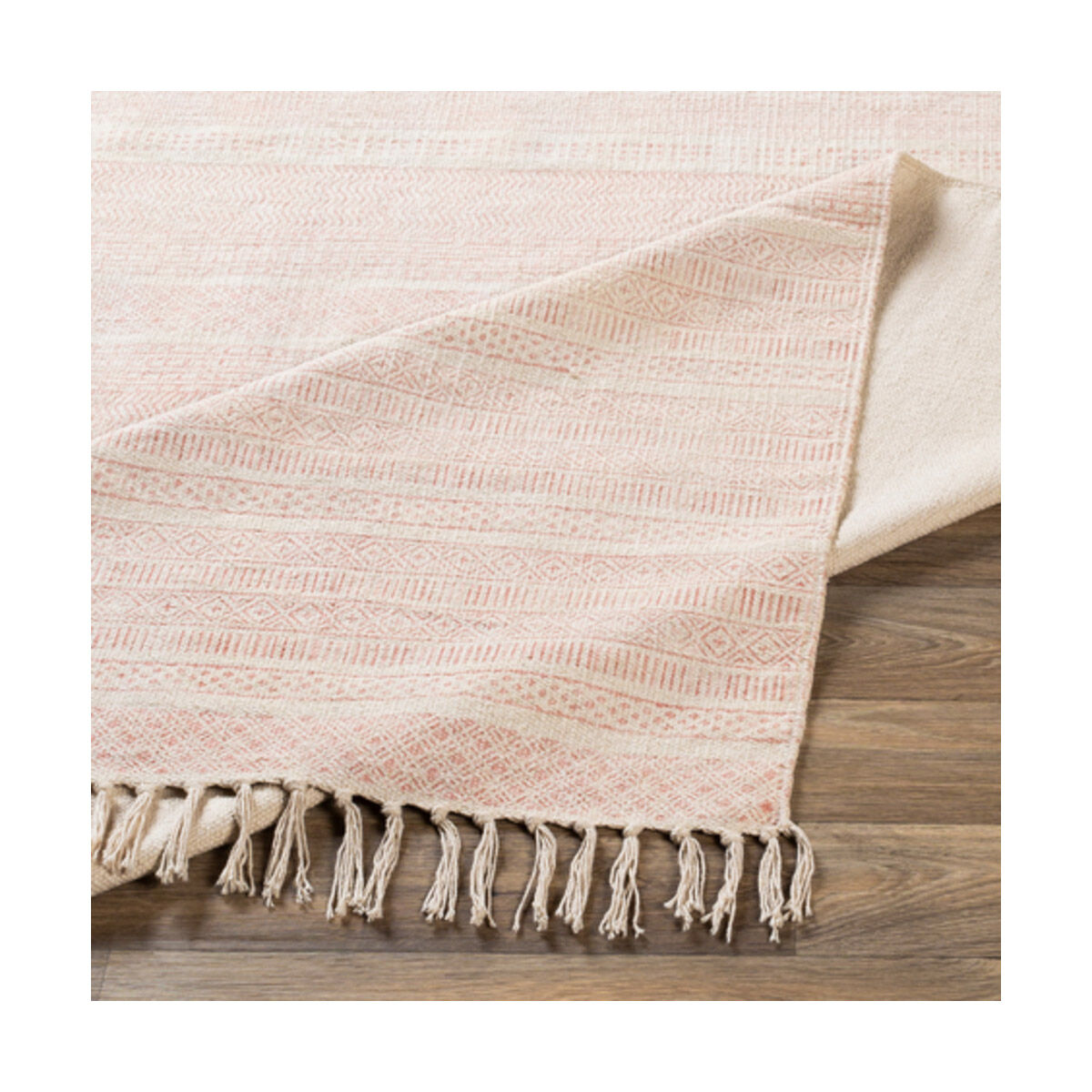 July 120 X 96 inch Coral/Khaki Rugs