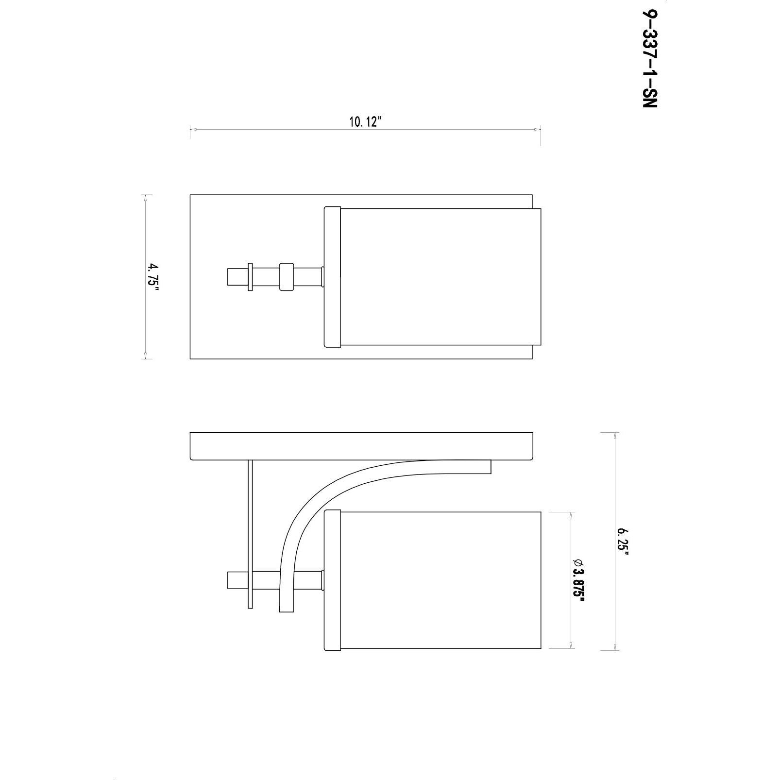 Colton 1 Light 4.75 inch Satin Nickel Wall Sconce Wall Light, Essentials