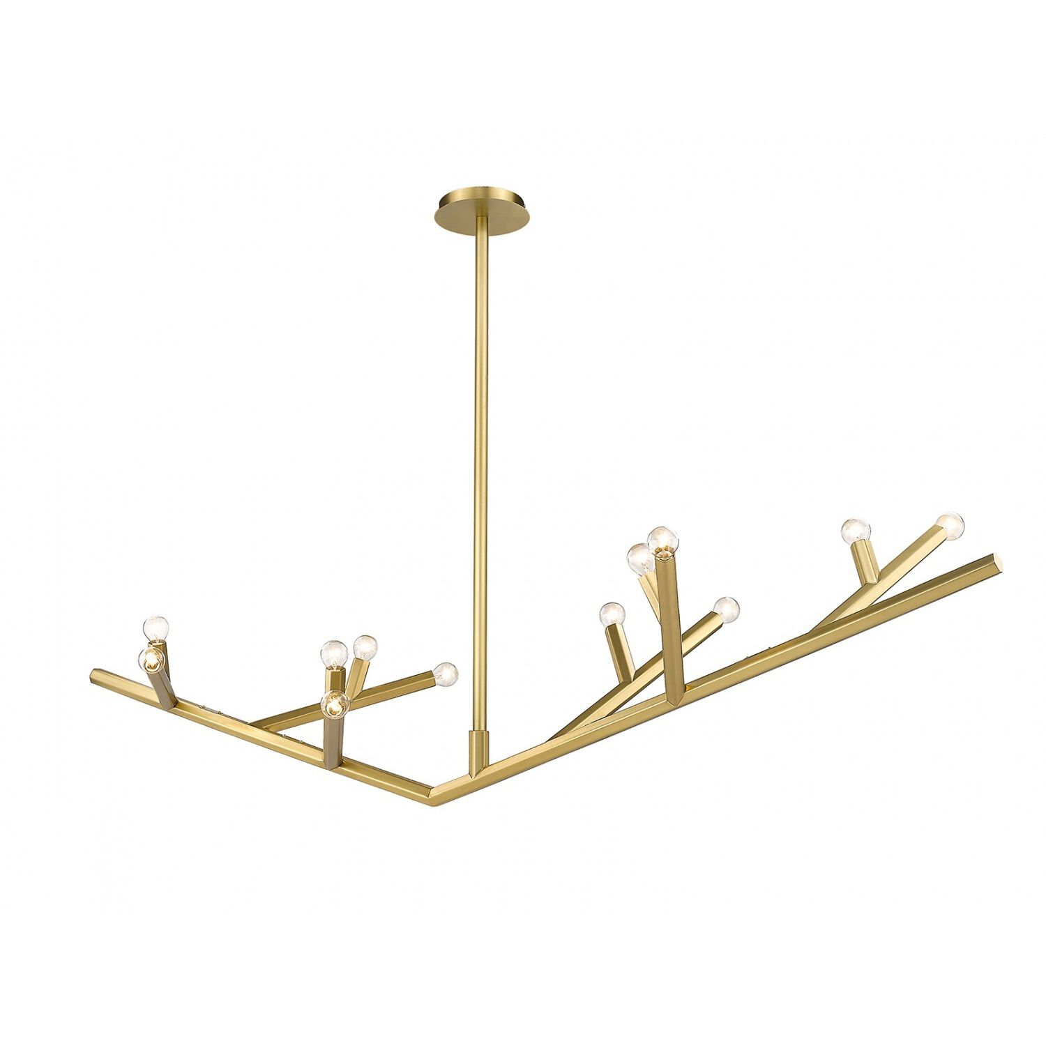 Oaks 12 Light 24 inch Brushed Brass Chandelier Ceiling Light