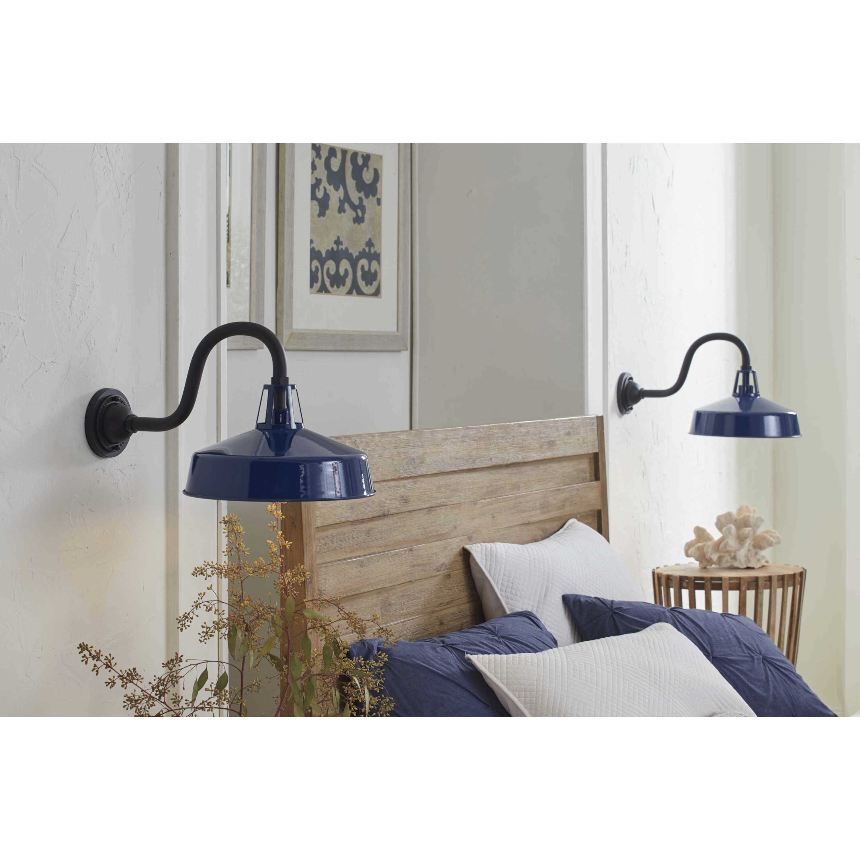 Cedar Springs 1 Light 11 inch Navy Outdoor Wall Lantern, Extra Large