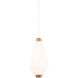 Amelia LED 7 inch Aged Brass Mini-Pendant Ceiling Light, dweLED