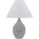 Scatchard 28 inch 250 watt Gray Gloss Table Lamp Portable Light