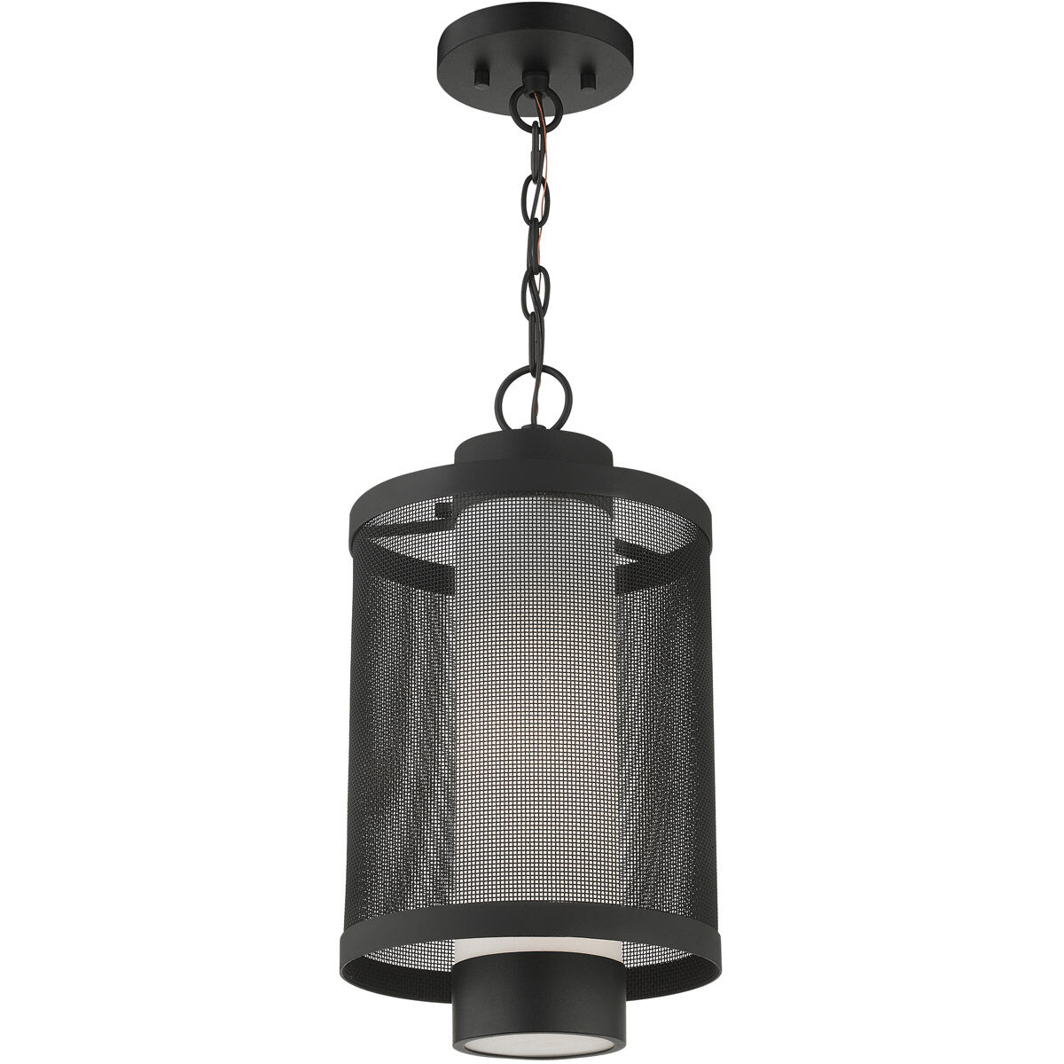 Nottingham 1 Light 9 inch Textured Black Outdoor Pendant Lantern