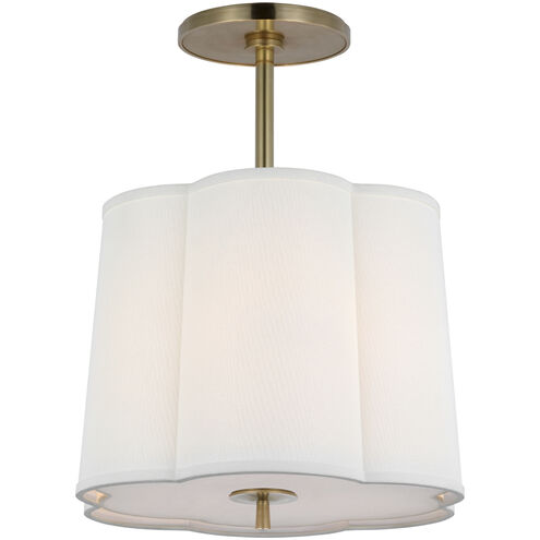 Barbara Barry Simple Scallop 3 Light 15.75 inch Pendant