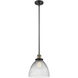 Franklin Restoration Seneca Falls LED 9.5 inch Black Antique Brass Mini Pendant Ceiling Light, Franklin Restoration