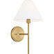 C&M by Chapman & Myers Ridgewood 1 Light 8 inch Burnished Brass Sconce Wall Light