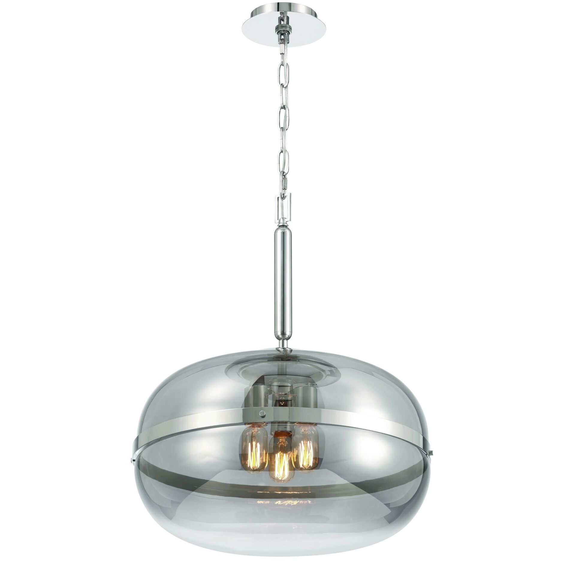 Nottingham 3 Light 19.75 inch Polished Nickel Pendant Ceiling Light